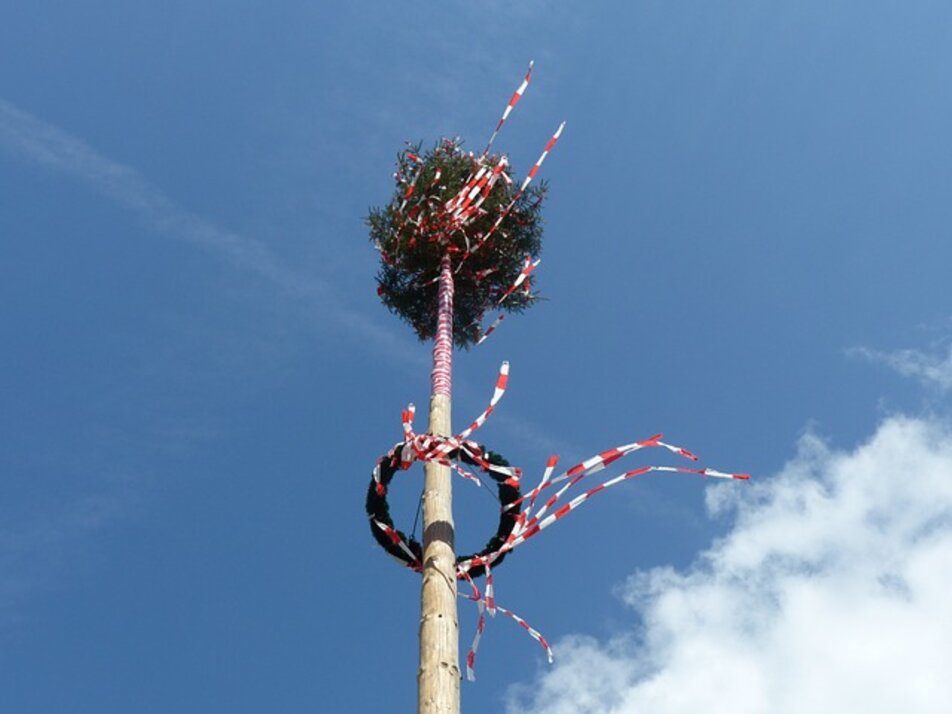 Maypole cutting at the retirement home - Impression #1