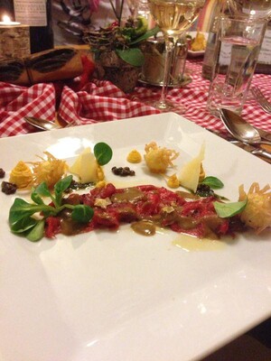 Carpaccio vom Rinderfilet, Zitronendressing